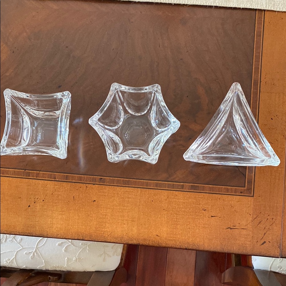 Set of Three Clear Glass Bowls